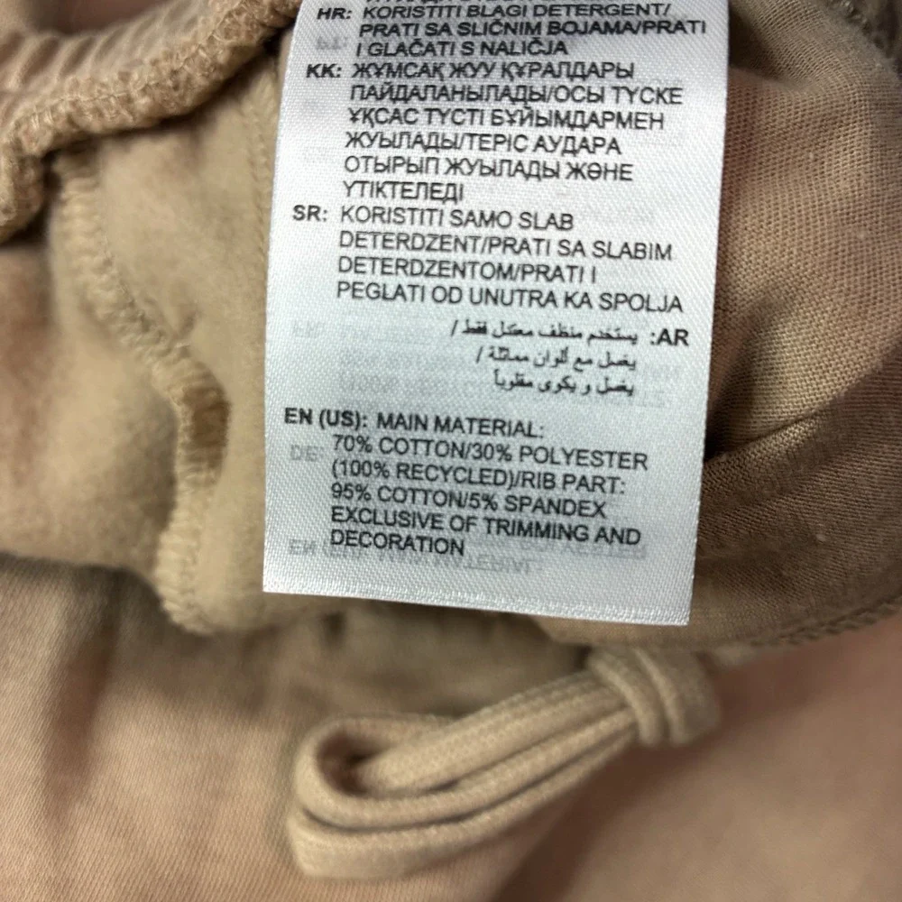 NWT Adidas Feelcozy Sweatpants 3XL Sandstone Tan Tapered Fleece Joggers JX5665